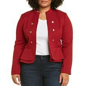 Tahari ASL Plus Double Peplum Jacket
